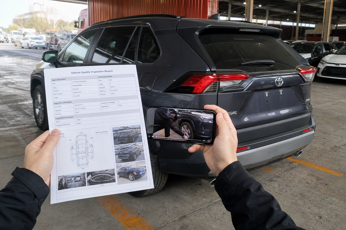 Illustrative vehicle inspection review layout