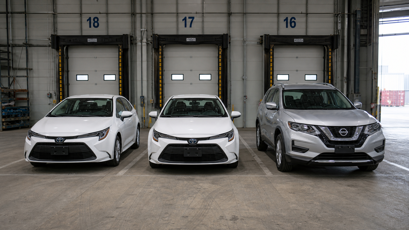 Organized vehicle warehouse